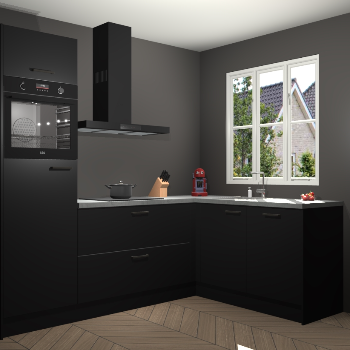 Zwarte keuken Victoria 117321