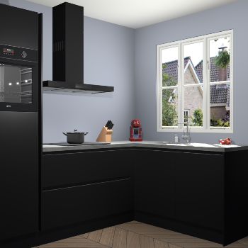 Zwarte greeploze keuken Victoria 117327