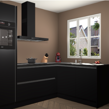 Zwarte greeploze keuken Victoria 117312