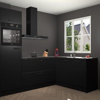 Zwarte keuken Victoria 117322