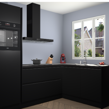 Zwarte greeploze keuken Victoria 117326