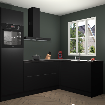 Zwarte keuken Victoria 117332