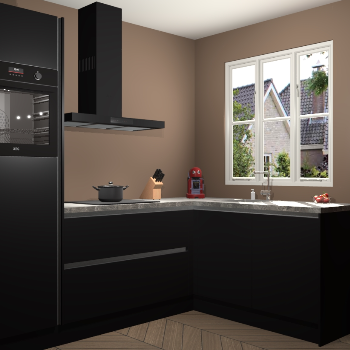 Zwarte greeploze keuken Victoria 117313