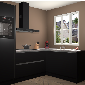 Zwarte greeploze keuken Victoria 117314