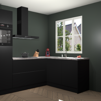 Zwarte keuken Victoria 117334