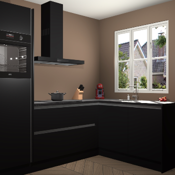 Zwarte greeploze keuken Victoria 117315