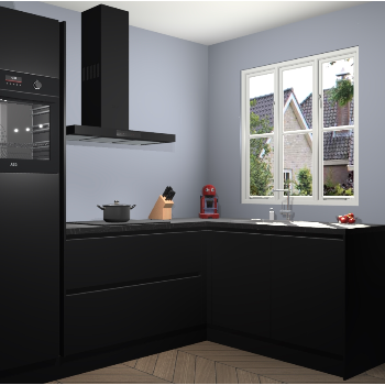 Zwarte greeploze keuken Victoria 117330