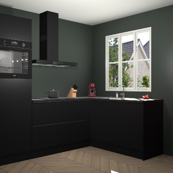 Zwarte keuken Victoria 117335