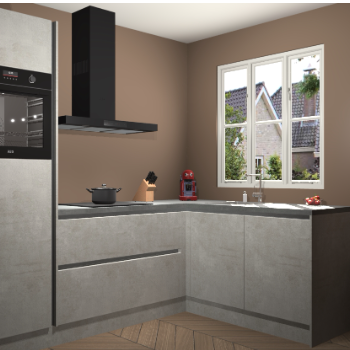 Beton opaal greeploze keuken Victoria 117121