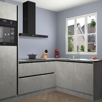 Beton opaal greeploze keuken Victoria 117136