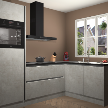 Beton opaal greeploze keuken Victoria 117122