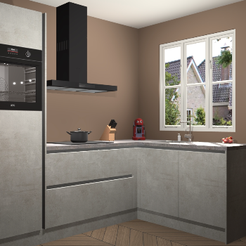 Beton opaal greeploze keuken Victoria 117124