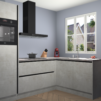 Beton opaal greeploze keuken Victoria 117139