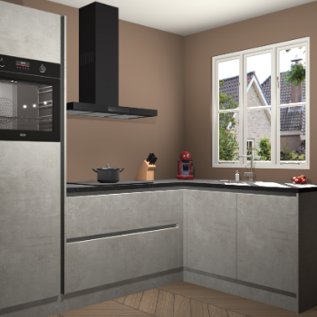 Beton opaal greeploze keuken Victoria 117125