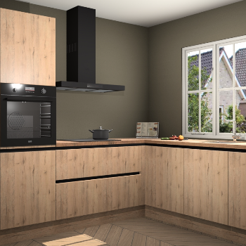 Madera Natuur greeploze keuken Kazan 117634