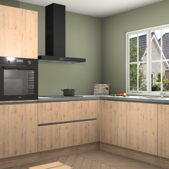 Madera Natuur greeploze keuken Kazan 117646