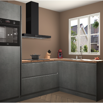 Beton Parelgrijs greeploze keuken Victoria 116579