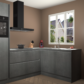 Beton Parelgrijs greeploze keuken Victoria 117518