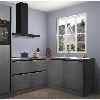 Beton Parelgrijs greeploze keuken Victoria 117536