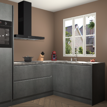 Beton Parelgrijs greeploze keuken Victoria 117520