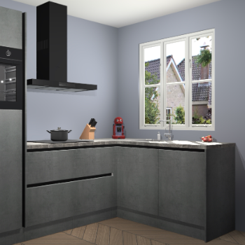 Beton Parelgrijs greeploze keuken Victoria 117538