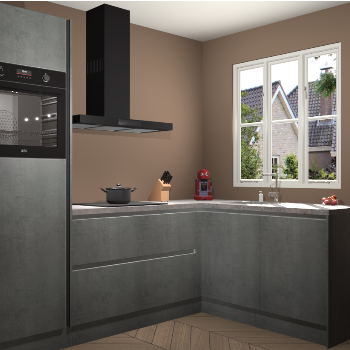 Beton Parelgrijs greeploze keuken Victoria 117521