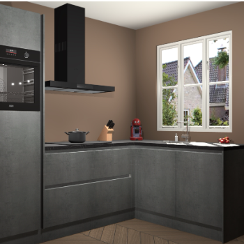 Beton Parelgrijs greeploze keuken Victoria 117522