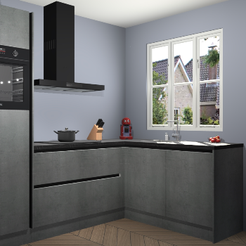 Beton Parelgrijs greeploze keuken Victoria 117540