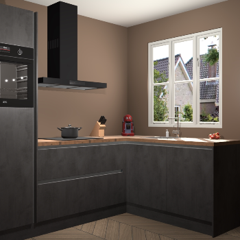 Beton Antraciet greeploze keuken Victoria 117523