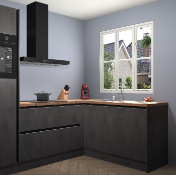 Beton Antraciet greeploze keuken Victoria 117541