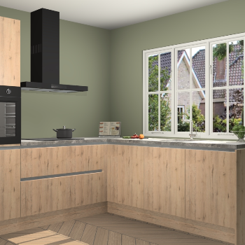 Madera Natuur greeploze keuken Kazan 117664