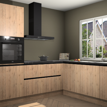 Madera Natuur greeploze keuken Kazan 117693