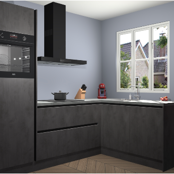 Beton Antraciet greeploze keuken Victoria 117738
