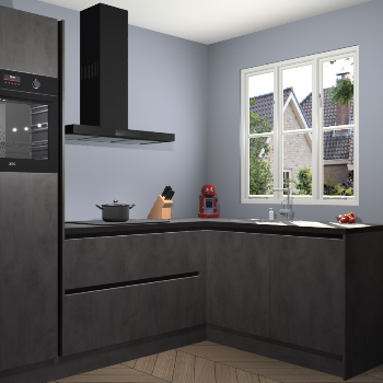 Beton Antraciet greeploze keuken Victoria 117739