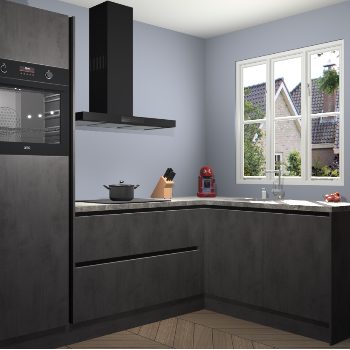 Beton Antraciet greeploze keuken Victoria 117740