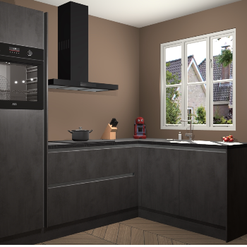 Beton Antraciet greeploze keuken Victoria 117727