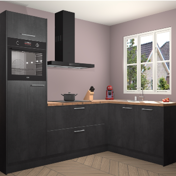 Beton Zwarte keuken Victoria 117636