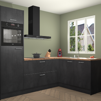 Beton Zwarte keuken Victoria 117637