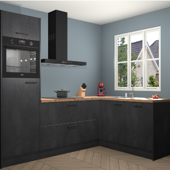 Beton Zwarte keuken Victoria 117639