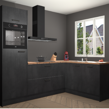 Beton Zwarte keuken Victoria 117640