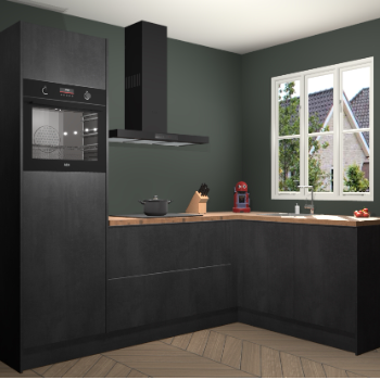 Beton Zwarte keuken Victoria 117642