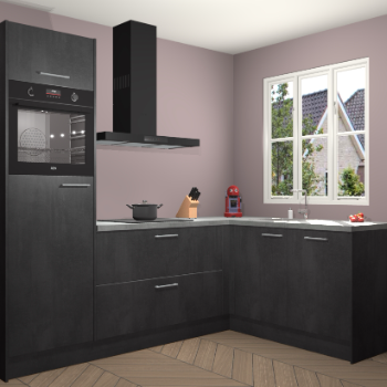 Beton Zwarte keuken Victoria 117929