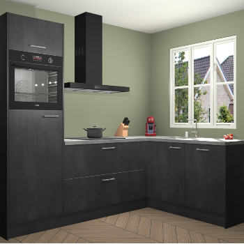 Beton Zwarte keuken Victoria 117934