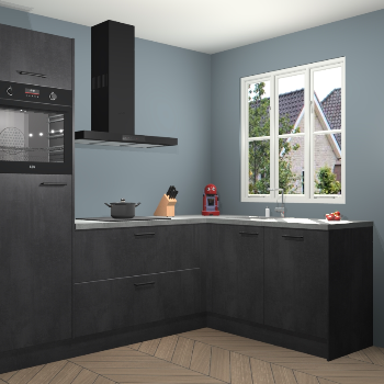 Beton Zwarte keuken Victoria 117944