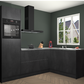 Beton Zwarte keuken Victoria 117959