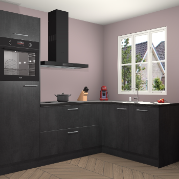 Beton Zwarte keuken Victoria 117930