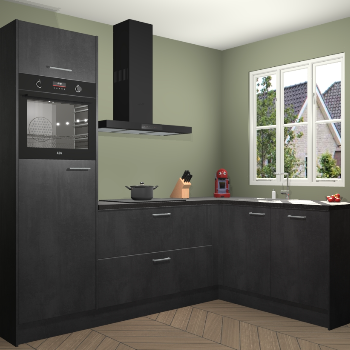 Beton Zwarte keuken Victoria 117935