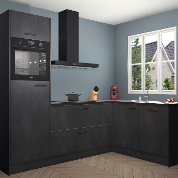 Beton Zwarte keuken Victoria 117945