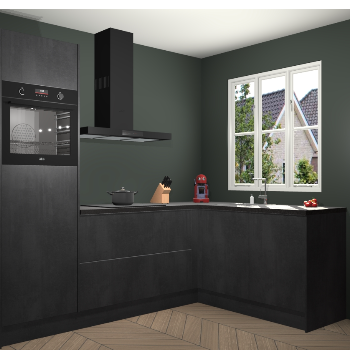 Beton Zwarte keuken Victoria 117960