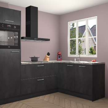 Beton Zwarte keuken Victoria 117931